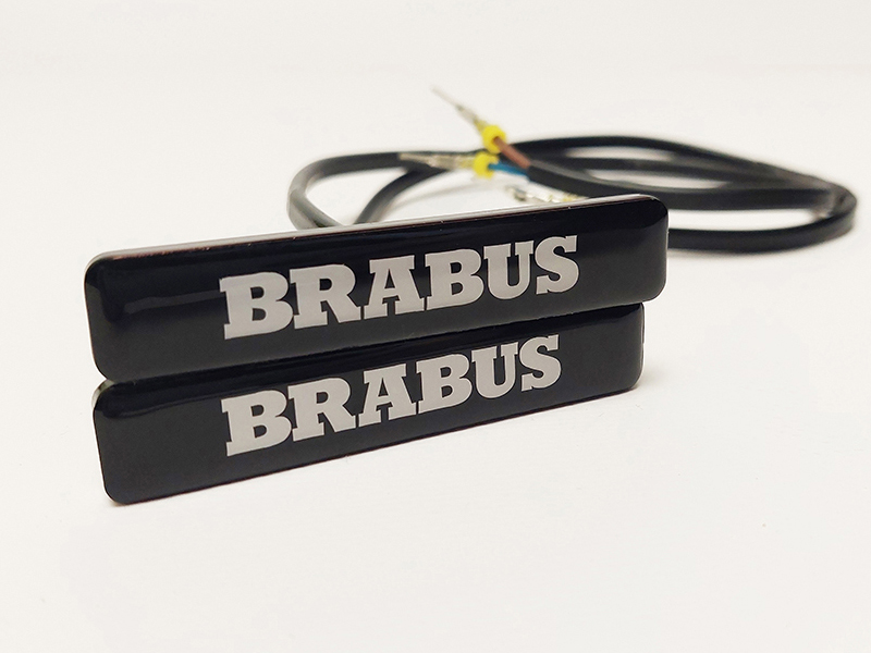 G Wagon LED Fender Emblem Brabus Logo for Mercedes w463a w464 2pcs